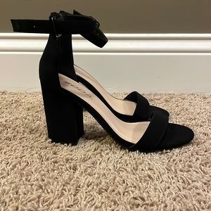 New Soda Black block heels